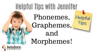 Phonemes Graphemes and Morphemes [upl. by Wolgast754]