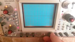 Tektronix 465B Oscilloscope has Short Horizontal Trace Irregularities Part 1 [upl. by Neellek]