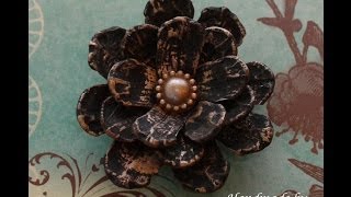 DIYEasy to make Pine Cones flower tutorial by SaCrafters [upl. by Frierson]