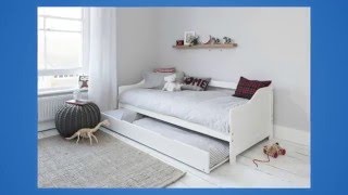 Best Review of Day Bed Single Bed with Underbed In White 2 beds in 1 [upl. by Finnegan]