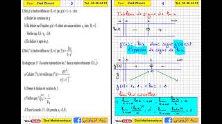 01 Logarithme Népérien Correction Exercice avec Rappel de Cours Bac Scientifique [upl. by Gonyea]