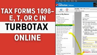 Where do I Enter Tax Forms 1098E T or C in TurboTax Online 2024 [upl. by Drawd]