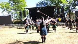 Auld Alliance Pipe Band Aubigny sur Nère  Fêtes FrancoÉcossaises  16072022 [upl. by Inalaeham97]