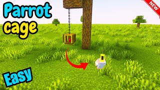 How to make parrot cage in Minecraft 120  Minecraft simple Bird Cage [upl. by Artinad]