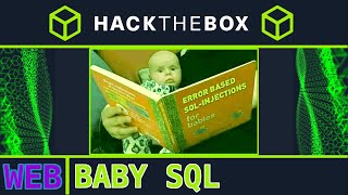 baby sql medium HackTheBox Web Challenge SQLi [upl. by Lyrad]