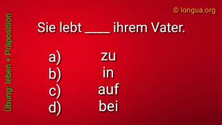 Goethe B2 telc Grammatik Vorbereitung  Verben  Präposition Leben wohnen sein [upl. by Jacobo]