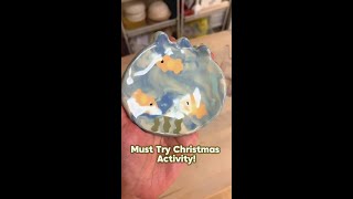 Christmas Marbled Plate Workshop [upl. by Nenerb]