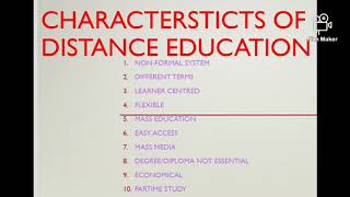 Distance Education Meaning Charactersticts Importance [upl. by Rezeile]