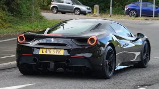 Supercars in Alderley edge Ferrari 488 Mclaren artura Mclaren gt Lamborghini huracan tecnica [upl. by Daniele]