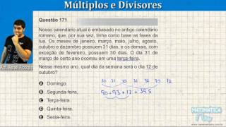 ENEM PPL 2010 Matemática 36  Resto de uma Divisão e Dia da Semana de uma Data [upl. by Anonyw]