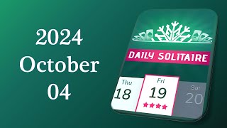 Daily Challenge Solitaire Solution 2024 October 04 [upl. by Randa]