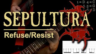 Sepultura  RefuseResist guitar cover playthrough tab [upl. by Wharton708]