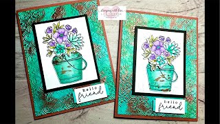 Copper Embossed Faux Patina Technique with Country Flowers [upl. by Madda]