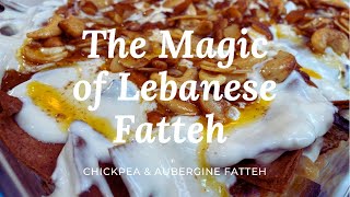 Lebanese Chickpea amp Aubergine Fatteh  vegetarian dish to jazz up any leftovers [upl. by Sikko93]