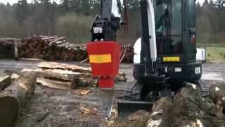 Split timber down using your excavator  The Lasco Roli [upl. by Ajaj]