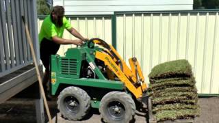 Griffos Mini Loader Hire 200 Square Meter Turf Prep and Lay With the Kanga Loader [upl. by Martainn]