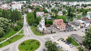 Orthodox Church named Srpska Pravoslavna Crkva Near the Fortress DRONE VIEW  Banja Luka  ECTV [upl. by Annairam]