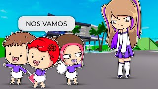 MIS BEBÉS SE ESCAPAN DE CASA EN BROOKHAVEN ROBLOX 😱 [upl. by Brnaby]