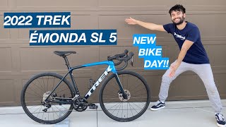 My Brand New 2022 Trek Emonda SL 5 Specs Weight Ride newbike [upl. by Ehrsam627]