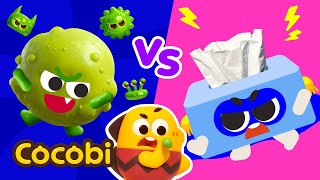 Booger VS Tissue👃🧻Dont Pick Your Nose Songs for Kids  Cocobi [upl. by Nnylyram]