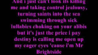 The killers Mr brightside lyrics [upl. by Aimak139]