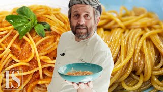 Spaghetti al pomodoro originale pumarola vs gourmet con Cristiano Tomei [upl. by Jaehne]