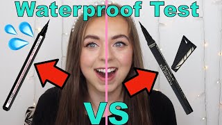 Best Drugstore Waterproof Eyeliner Maybelline Hyper Easy Eyeliner VS LOreal Flash Cat Eye Eyeliner [upl. by Ribaj]