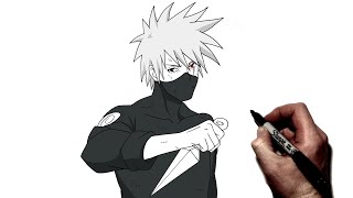 How To Draw Kakashi Kunai  Step By Step  Naruto [upl. by Berk]