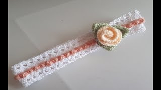 Diadema a crochet  fácil punto fantasía  tejido en 3D  crochet headband [upl. by Breskin]