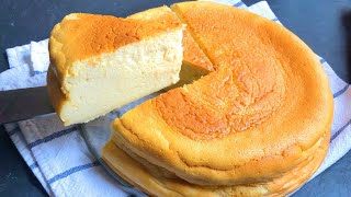 La tarta de queso al horno más fácil Súper esponjosa y con poco azúcar [upl. by Calley]