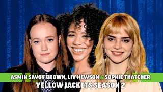 Yellowjackets Season 2 Spoiler Interview Jasmin Savoy Brown Liv Hewson Sophie Thatcher [upl. by Eilyah88]