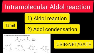 Intramolecular Aldol reactionaldol addition reactionAldol condensation reaction PYQ CSIRNET GATE [upl. by Annekim]