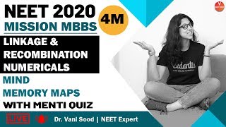 Linkage amp Recombination Numericals  Mind Memory Maps With Menti Quiz  NEET 2020  Vedantu [upl. by Atiuqahs]