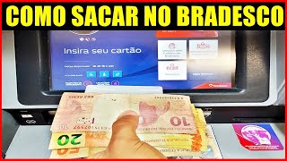 SACAR DINHEIRO NO BRADESCO  SEM USAR SENHA  Saque com Biometria [upl. by Anegroeg]