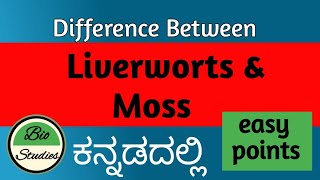 Bryophytes Liverworts and Moss Differences [upl. by Whyte]