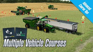 Multiple Combines and Auger Wagons  Courseplay and Autodrive Tutorial [upl. by Leisam]