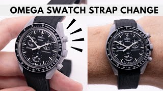 Omega x Swatch Rubber Strap Replacement  Moonswatch Rubber Strap Replacement [upl. by Mushro]