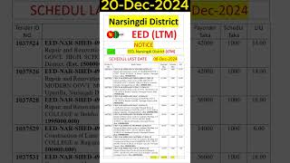 EED Narsingdi LTM Tender Notice [upl. by Rodama]