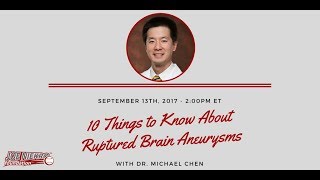 10 Things to Know About Ruptured Brain Aneurysms [upl. by Enihpets]