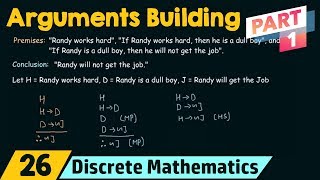 Arguments Building Using Rules of Inference Part 1 [upl. by Tillion443]