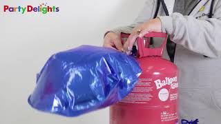 How to Use a Helium Canister with Foil Balloons [upl. by Enaled318]