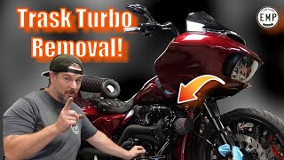 Stage 5 Trask Turbo Removal For Cam service On a Harley Davidson Road Glide [upl. by Nirrok]