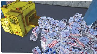 Turning Worthless Trash Into Cash in Recycling Center Simulator [upl. by Ahcatan]