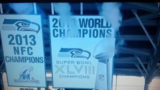 Seattle Seahawks Champions banner drop [upl. by Yddet745]