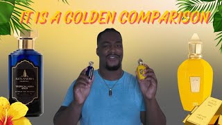 XERJOFF ERBA PURA GOLD VS ALEXANDRIA FRAGRANCES TROPICAL AURA GOLD FRAGRANCE REVIEW [upl. by Alyk]