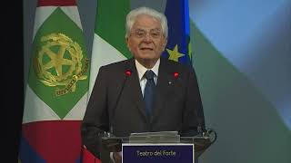 Il presidente Mattarella ricorda Altiero Spinelli a Torre Pellice [upl. by Lisk882]