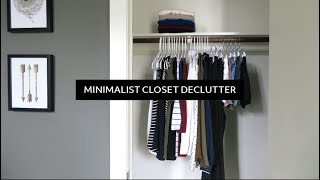 Minimalist Closet Clear Out  Declutter  40 Item Wardrobe for the Year [upl. by Kerstin]