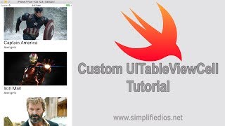 Custom UITableViewCell Tutorial  TableView Cell with Image and Text using Swift [upl. by Nylhtiak]