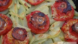 Pomodori ripieni di riso filanti con patate [upl. by Yvel]