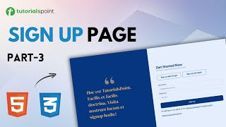 How to create Signup Landing Page using HTML amp CSS  Part 3 [upl. by Eldred]